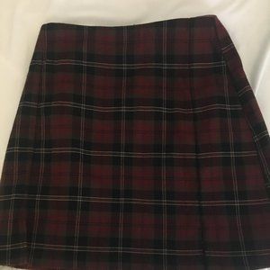 Brandy Melville Brown Plaid Cara Skirt